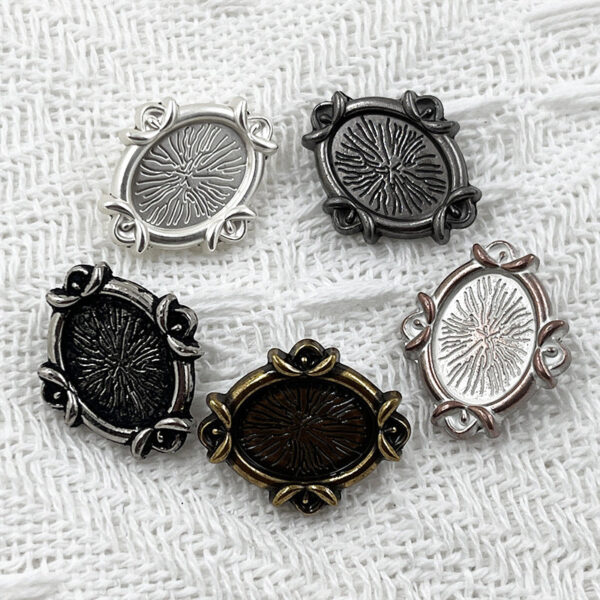 22mm Oval Metal Shank Buttons for Coats and Jackets 100 Pack(5 Colors) - Image 3