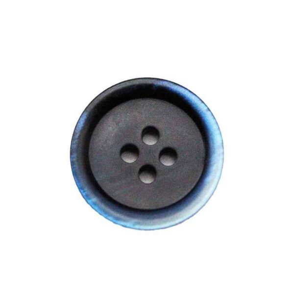 15/20mm Gradient Blue Edge Black Round 4-Hole Resin Buttons 100pcs