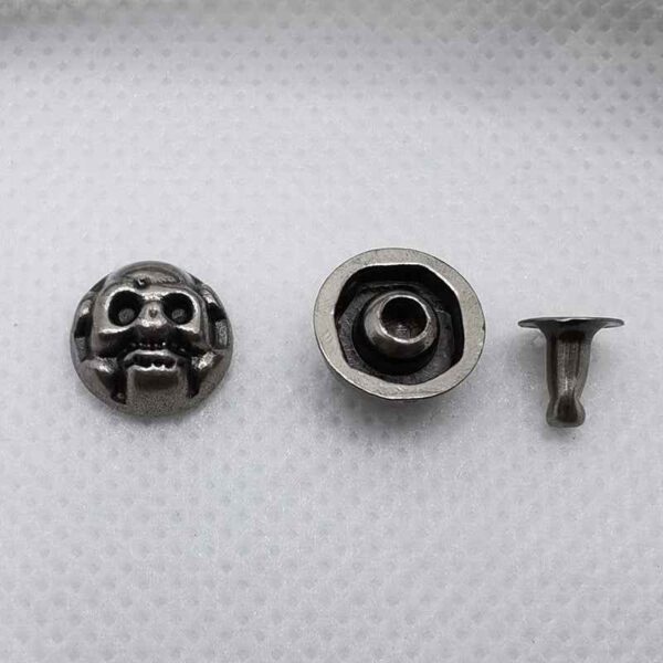 Gothic Punk Zinc Alloy Skull Rivets Vintage Silver 42 Pack(7 Styles)