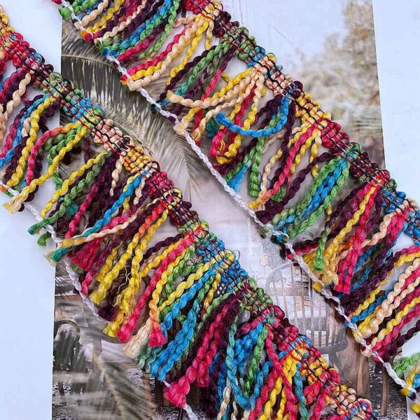 5.5CM Tassel Fringe Trim 25 Yards Colorful Ribbon for Home Decor DIY