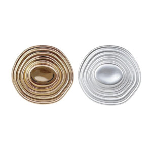 Gold Silver Threaded 3D Hat-Shaped Metal Button 12pcs