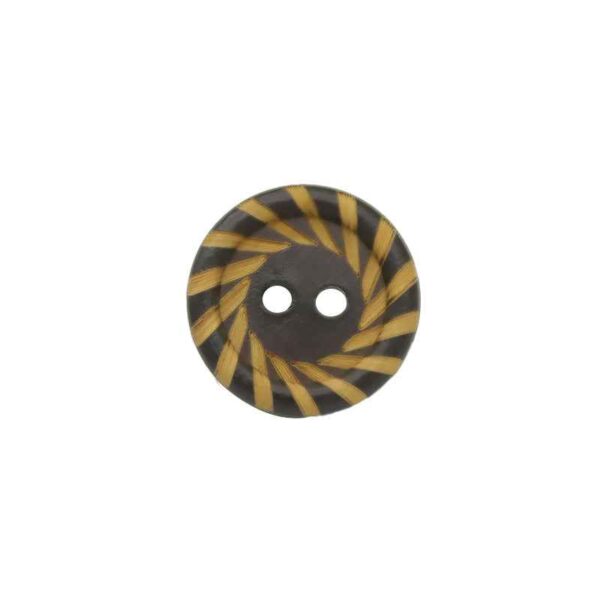 15mm Dark Brown Round 2-Hole Wood Buttons for Sweaters and Tops 40pcs