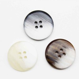 25mm Wood Grain Gradient White Black Round 4-Hole Resin Buttons 100pcs
