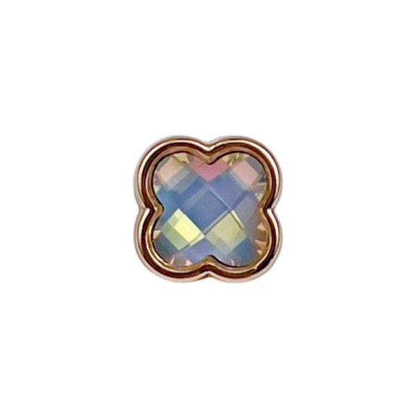 Plaid Polished Four-Leaf Clover Metal Buttons for Women Dresses 12pcs - Image 6