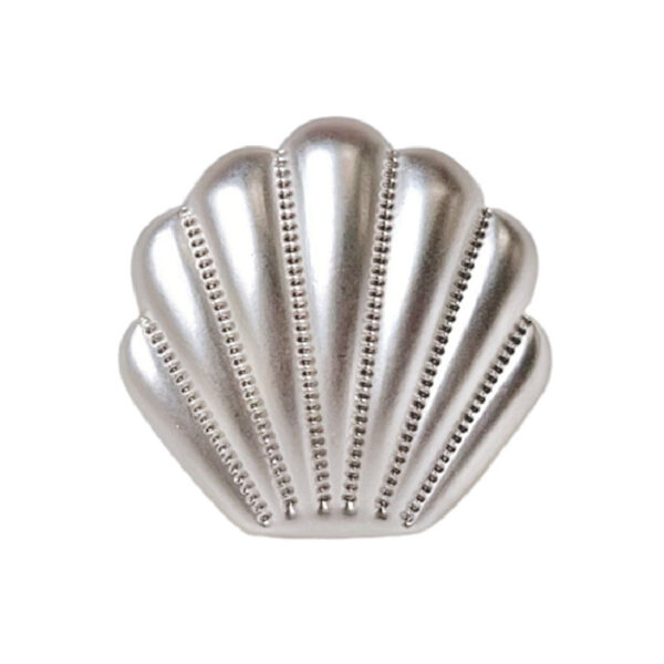 18/23mm French Matte Gold Silver Shell-Style Metal Shank Buttons 12pcs - Image 3