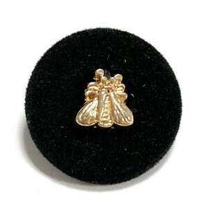 18/21/25mm Gold Cicada Black Flocked Plastic Shank Button 10pcs