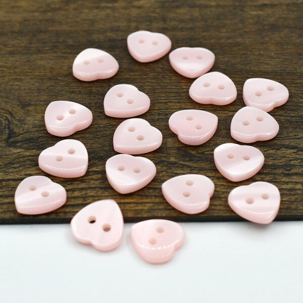 11mm Colorful Square Heart Flower Resin Buttons 100pcs - Image 11