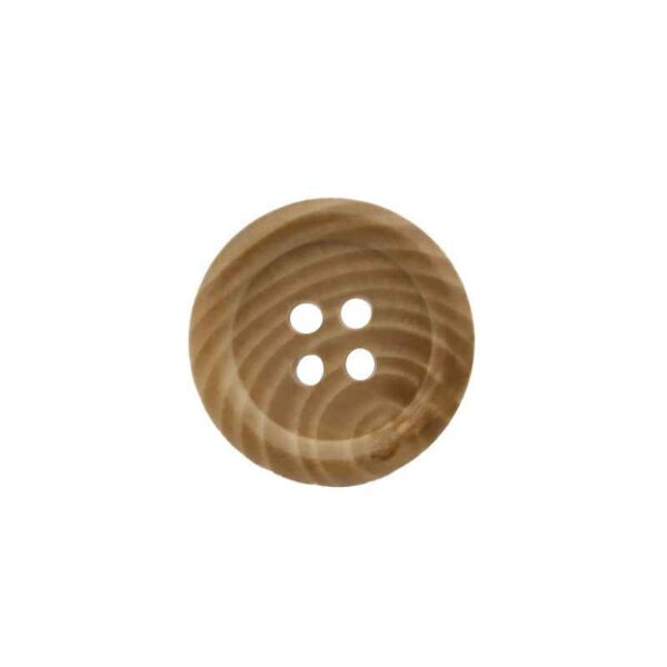 Round 4-Hole Natural Wood Buttons for Kids’ Shirts Clothes
