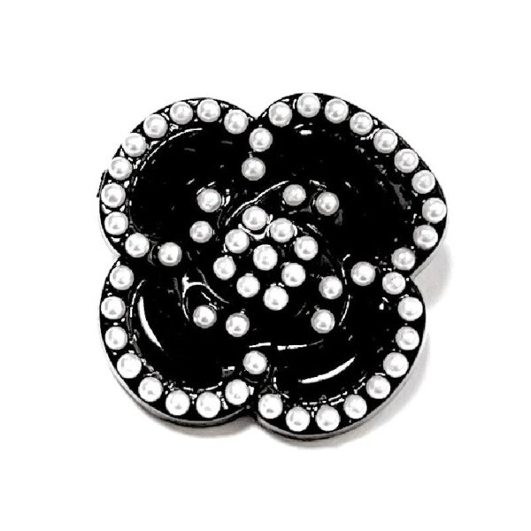 25mm Camellia Pearl Metal Shank Buttons for Cardigans Sweaters 6PCS - Image 5