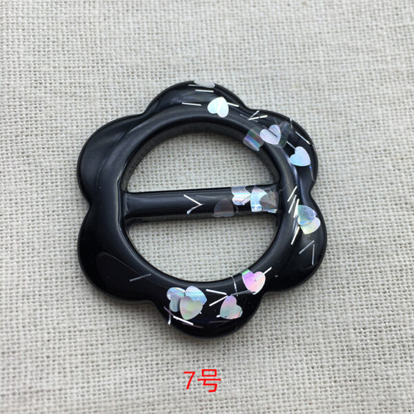 25mm Adjustable Flower Resin Buckle Button for T-Shirts Scarves 10pcs - Image 10