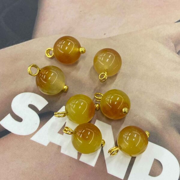 10mm Chinese Style Natural Jade Stone Buttons 20pcs