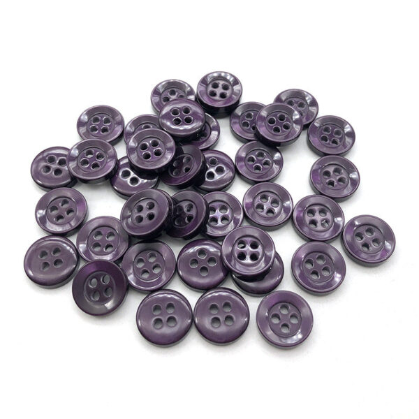 10mm Round 4-Hole Shirt Pearlized Small Resin Buttons 270 Pack - Image 12