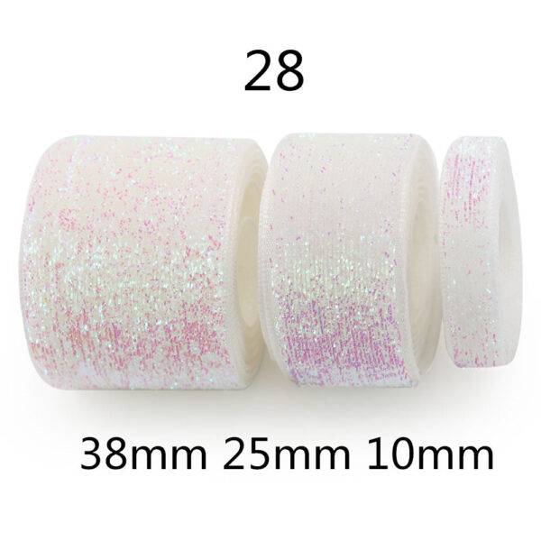 10/25/38mm Gradient Chenille Ribbon with Sparkle 3 Sizes Pack - Image 20
