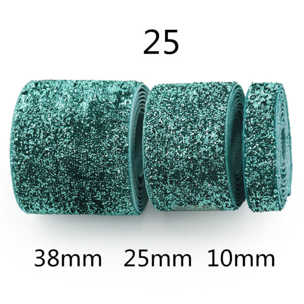 10/25/38mm Gradient Chenille Ribbon with Sparkle 3 Sizes Pack - Image 18