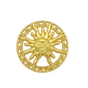 23/25/28MM Golden Sunburst Hollow Round Metal Sew-On Buttons 50pcs