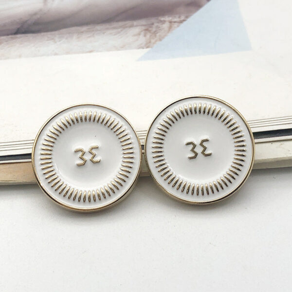 18mm Gold Round Metal Shank Buttons 12pcs - Image 2