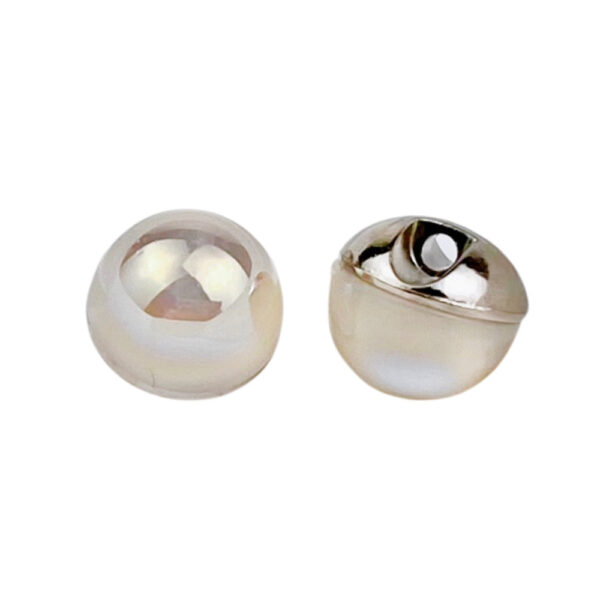 10MM Mabe Pearl Chiffon Shirt Hidden Hole Metal Buttons 20pcs - Image 6