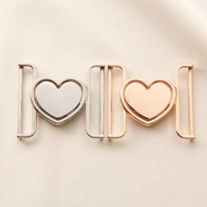 30/40mm Heart-Shaped Belt Buckles - Romantic Metal Clasps 20pcs