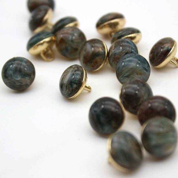 11.5-25mm Cat Eye Pearlized Metal Shank Buttons for Sweaters 50 Pack