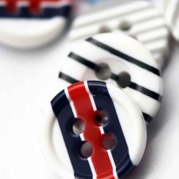 11.5mm Colorful Resin Striped Buttons for School Uniforms 980 Pack