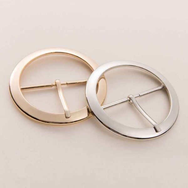 62mm Gold Silver Oversized Thickened Round Belt Buckle 20 Pack