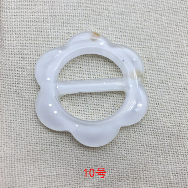 25mm Adjustable Flower Resin Buckle Button for T-Shirts Scarves 10pcs - Image 13