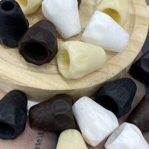 20mm Resin Single-Hole Bell Stopper Cord End for Hoodies 40 Pack