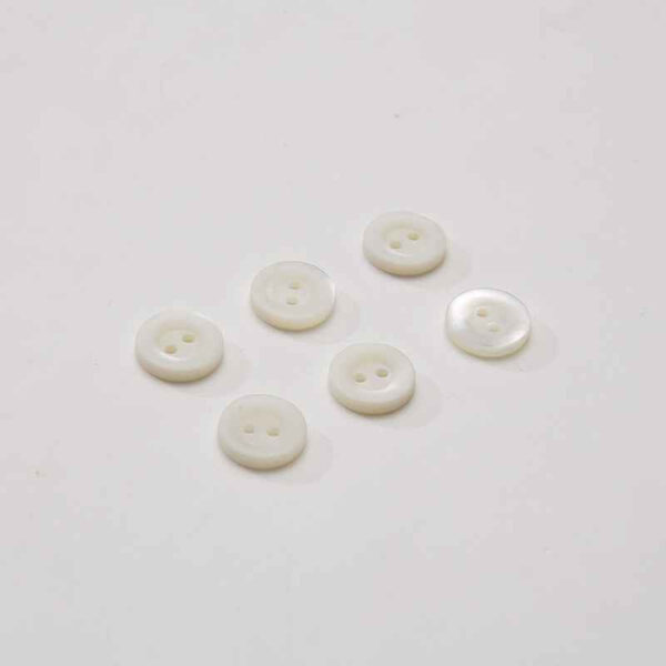 10mm Taro Shell Polished 2mm Thick 2-Hole Buttons 100pcs Wholesale