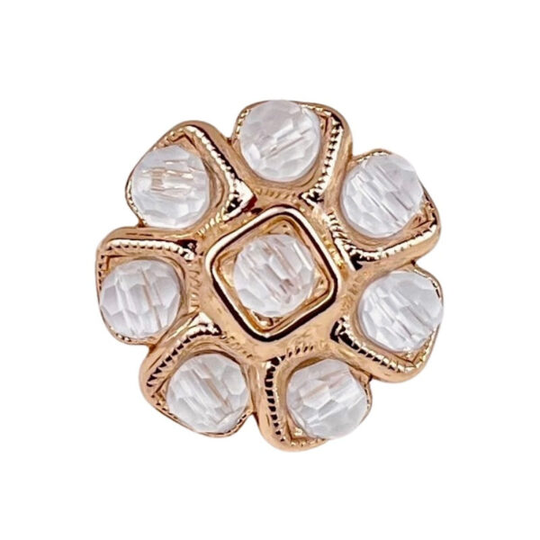 Beaded Flower Metal Buttons for Women’s Sweaters & Dresses 20pcs - Image 3