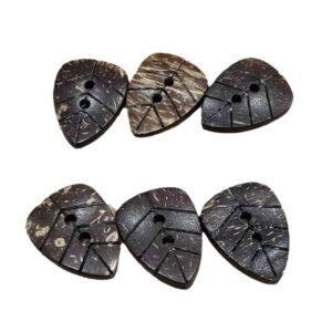 21x28mm Natural Coconut Shell Leaf Buttons for Women's Shoes 40pcs