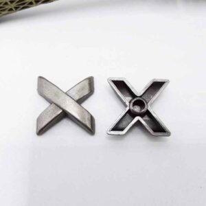 13MM Antique Silver X-Shaped Metal Rivet Studs for Leather 30 Pack