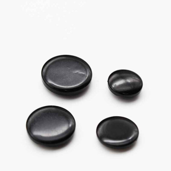13-20mm Black Round Hidden Hole Resin Buttons 100pcs
