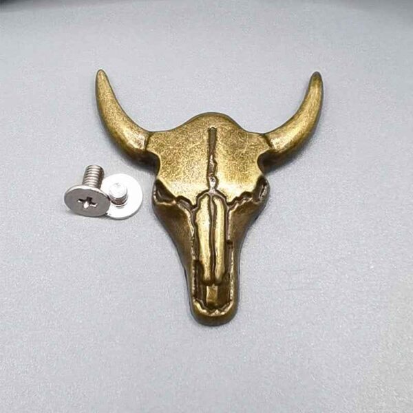 Vintage Silver Bronze Bullhead Screw Buckles 20pcs
