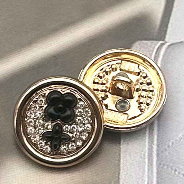28L/36L/40L Round Two-Tone Metal Shank Sewing Buttons 10pcs