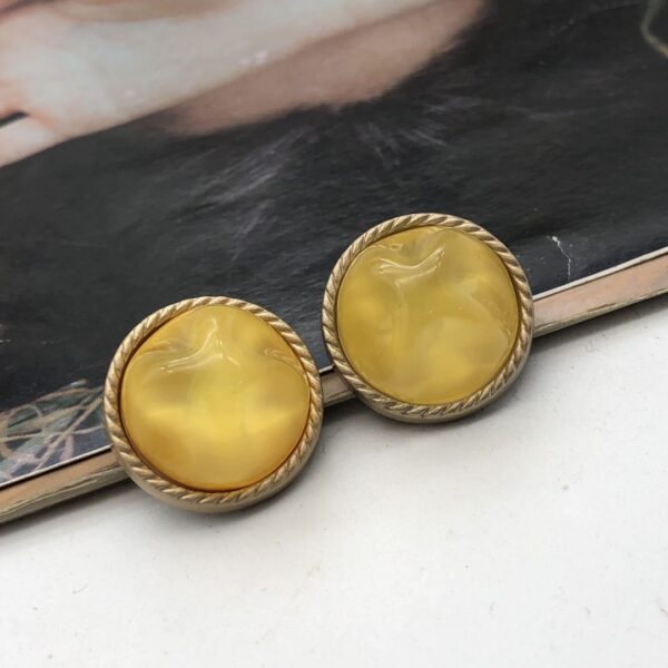 21mm Wave Stone Round Women’s Wool Coat Metal Shank Button 12pcs - Image 5