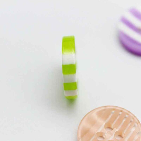 12.5mm Round 4-Hole Striped Resin Buttons for Children Clothing 100pcs