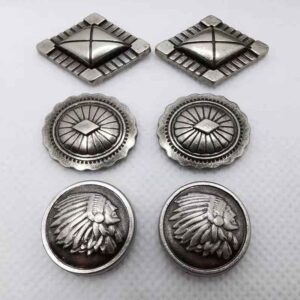 Vintage Diamond Stud Rivets Antique Silver 30 Pack