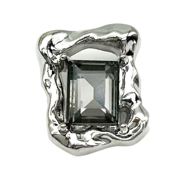 16/20/28mm Beveled Diamond Rectangular Hollow Metal Buttons 12pcs - Image 6