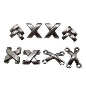 Vintage X-Shaped Punk Belt Studs – DIY Alloy Rivets 30 Pack(3 Styles)