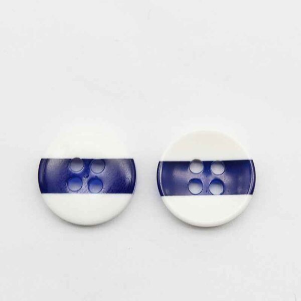10/11.5/12mm Dual-Tone Round 4-Hole Resin Buttons 100pcs