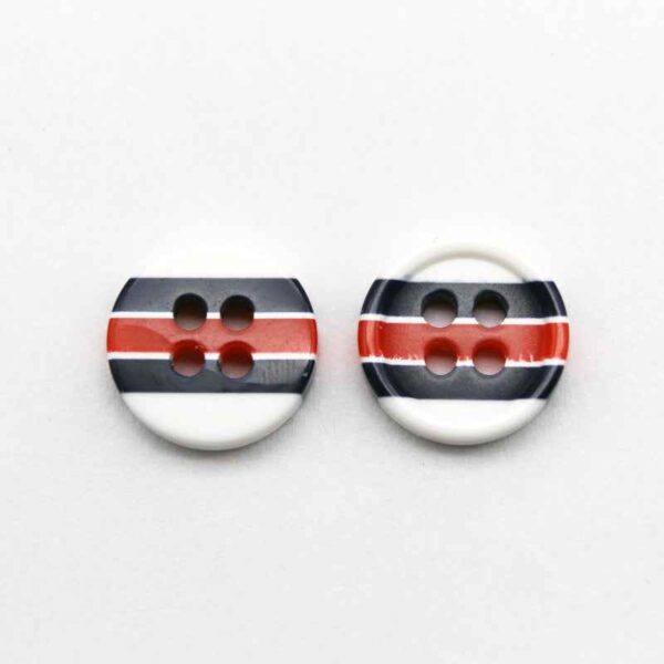 11.5mm Colorful Resin Striped Buttons for School Uniforms 980 Pack