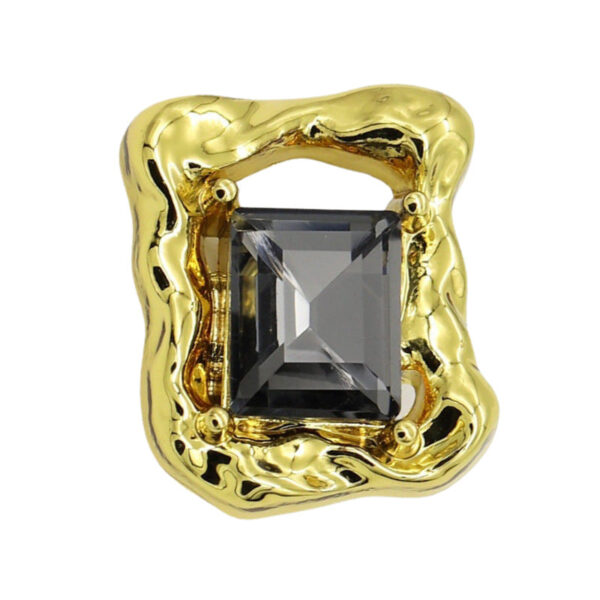 16/20/28mm Beveled Diamond Rectangular Hollow Metal Buttons 12pcs - Image 5