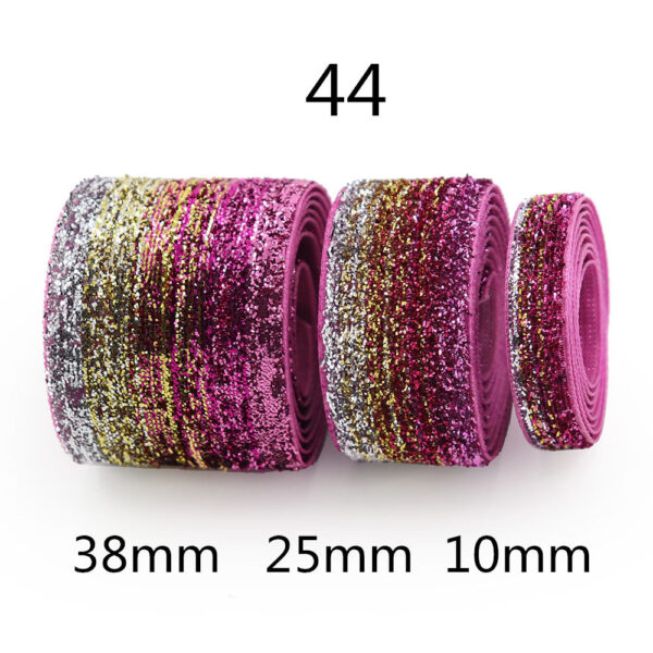 10/25/38mm Gradient Chenille Ribbon with Sparkle 3 Sizes Pack - Image 26