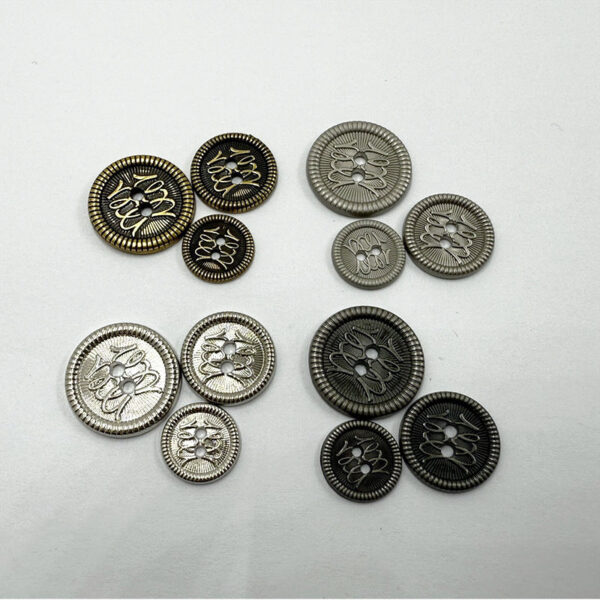 12/15/18mm Vintage Metal Buttons Two Holes for Coats Jackets 96 Pack - Image 6