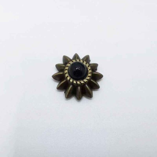 13mm Vintage Turquoise Chrysanthemum Screw-Back Studs 40 Pack