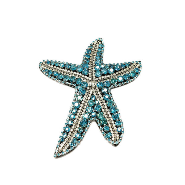 4 Colored Beaded Starfish Embroidered Patches - Image 5