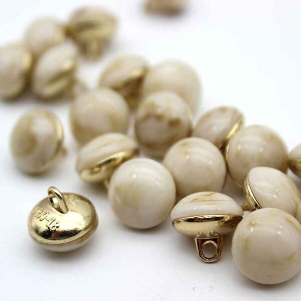 11.5-25mm Cat Eye Pearlized Metal Shank Buttons for Sweaters 50 Pack