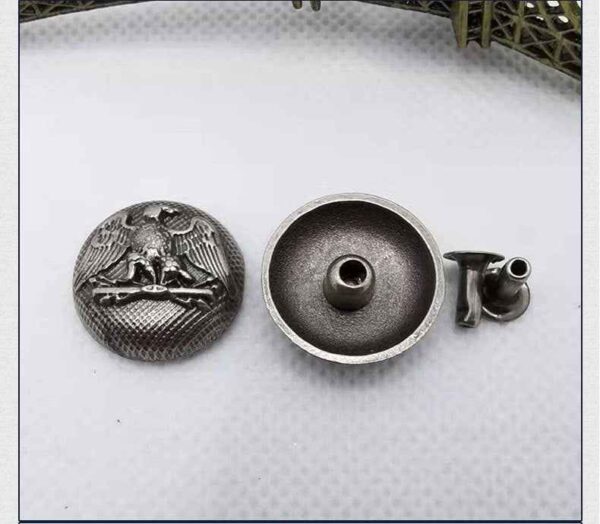 Vintage Silver Eagle Rivets – Antique Alloy Studs for Punk 40 Pack