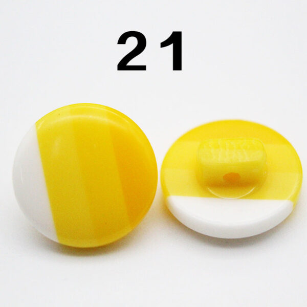 14mm Rainbow Round Shank Striped Resin Buttons for Shirts 50pcs - Image 24
