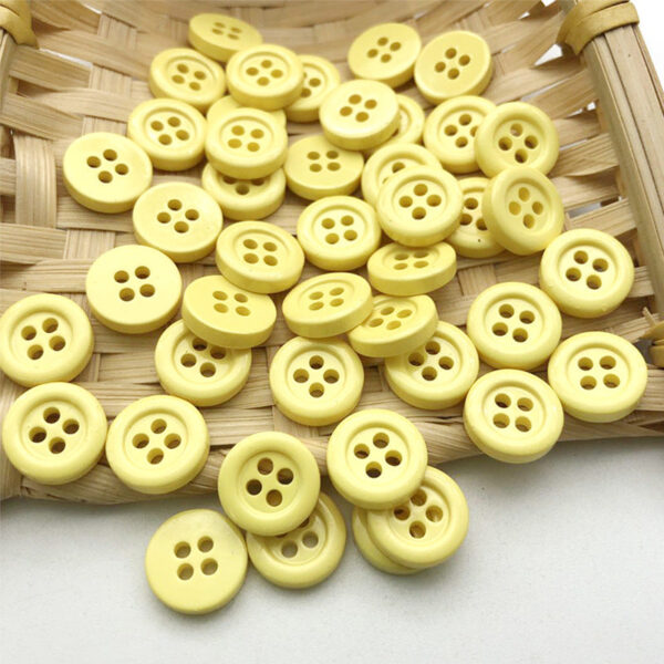 11.5mm Colorful Round Four-Hole Buttons for Kids' Cardigans 100pcs - Image 6